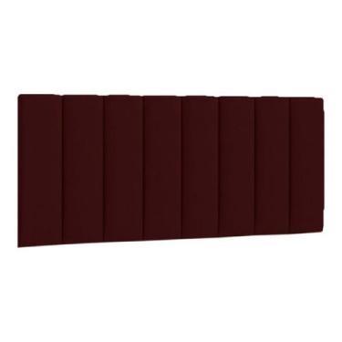 Imagem de Painel Cabeceira Cancun Para Cama Box Queen 160 Cm Suede Vermelho Bord