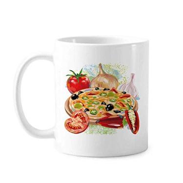 Imagem de Pizza Italy Tomate Foods Caneca Alho Cerâmica Café Porcelana Utensílios de Mesa