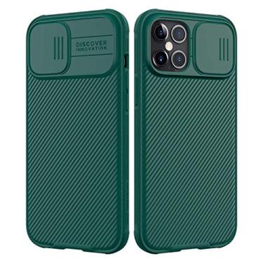 Imagem de Capa Nillkin para iPhone 12 Pro Max - Capa CamShield Upgrate com capa de câmera deslizante, capa protetora fina para Apple iPhone 12 Pro Max 6,5 polegadas 2020, verde