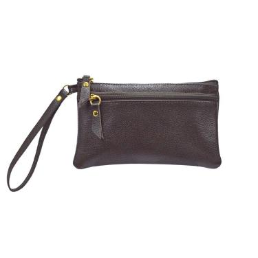 Imagem de Carteira Clutch Feminina Porta Celular Couro Legitimo Madamix