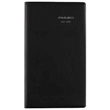 Imagem de Calendário de bolso acadêmico 2021-2022, agenda semanal AT-A-GLANCE, 8,8 cm x 15,2 cm, tamanho de bolso, para escola, professor, estudante, diurno, preto (AY4800)