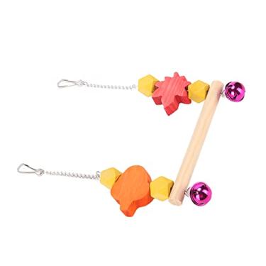 Imagem de Balanço de Pássaros, Gaiola de Brinquedo Pendurado Com Sinos Rede Periquito Brinquedo de Calopsita para Toras de Escalada Em pé Balanço Em pé para Periquitos Periquitos Passarinho