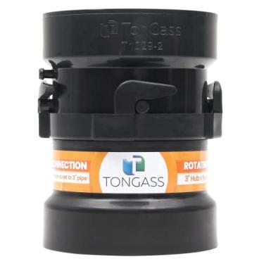 Imagem de TonGass (Pacote combo) Adaptador de encaixe de mangueira de esgoto RV para PVC, conexão de esgoto RV e adaptador de terminação de esgoto RV - Cubo de 7,6 cm x ganchos de baioneta