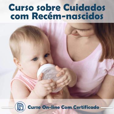Imagem de Curso online em videoaula sobre Cuidados com Recém-Nascidos com Certificado + 2 brindes
