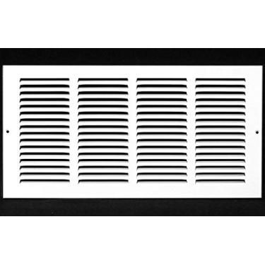 Imagem de Grelhas de ar de retorno de aço de 40,6 cm L x 30,4 cm A – parede lateral e teto – capa de duto HVAC – branca [Dimensões externas: 44,9 cm L x 34,9 cm A]
