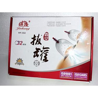 Imagem de Kit 32 Ventosas Terapêuticas + Magnetos + Bomba Sucção