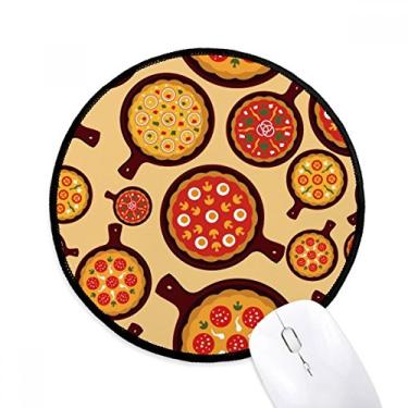 Imagem de Pizza Italy Mouse pads redondos antiderrapantes com bordas costuradas para jogos, presente de escritório