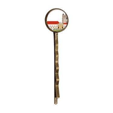 Imagem de Portugal Coimbra National Landmark Building Retro Metal Hair Bobby Pin Headwear