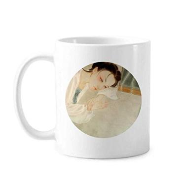 Imagem de Caneca de pintura de beleza tradicional chinesa branca xícara de cerâmica café porcelana louça