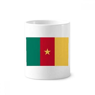 Imagem de Suporte para caneta de escova de dentes com bandeira nacional da África dos Camarões com suporte de cerâmica