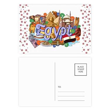 Imagem de Pharaoh Pirâmide Egito Graffiti Natal Flor Celebração Cartão Postal Bênção Cartão de Correio