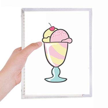 Imagem de Caderno de sorvete Cherry Sweet Cup com folhas soltas e diário recarregável