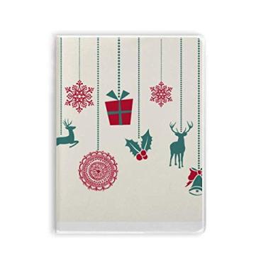 Imagem de Caderno para festivais de Natal, alce, flocos de neve, capa de chiclete, diário de capa macia