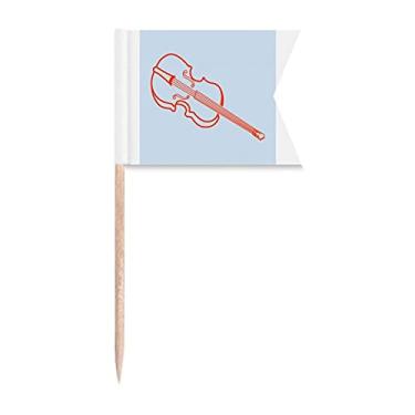 Imagem de Sinalizadores de palito de guitarra Simplicity para placa de queijo de bolo de festa