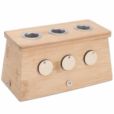 Imagem de Caixa de moxabustão chinesa para rolo de moxa, caixa de bambu, ferramenta de rolo de absinto