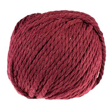 Imagem de Carretéis coloridos de corda de algodão – 4 mm de diâmetro e 50 metros de comprimento – Ótimo para artesanato e macramê feito à mão – Macio ao toque e super versátil (vermelho vinho)