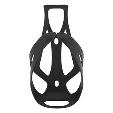 Imagem de 01 Gaiola de garrafa, suporte de garrafa de bicicleta, fibra de carbono e fibra de nylon, durável para bicicleta de estrada para mountain bike (preto)