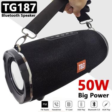 Imagem de Tg187 50w alta potência alto-falante bluetooth baixo pesado coluna de som portátil à prova dwireless