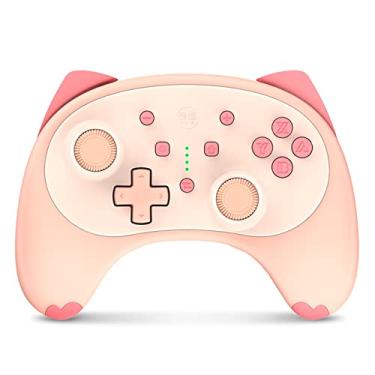 Imagem de IINE Cat Controller for Nintendo Switch with 3.5mm Headset Jacked,Cute Wireless Pro Controller Kawaii Game Accessory,Orange