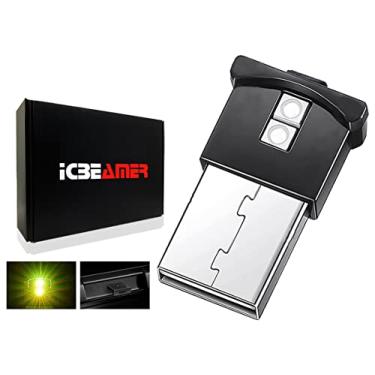 Imagem de ICBEAMER 2 Geração Smart USB Interface de Cor Amarela Plug-in Luz Noturna Miniatura Luz LED Interior do Carro Tronco Ambiente Ambiente Ambiente Laptop Teclado Luz Luz Decoração Casa Escritório Lâmpada Noturna, Brilho Ajustável