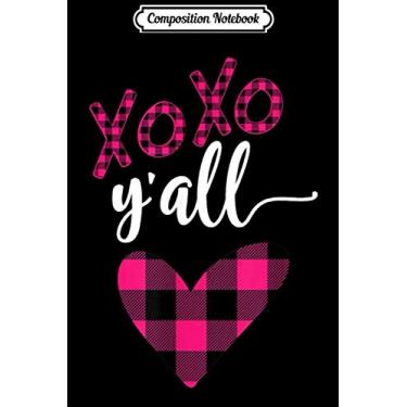 Imagem de Composition Notebook: Xoxo Y'all Kiss Kisses Plaid Heart Valentines Day Gift Journal/Notebook Blank Lined Ruled 6x9 100 Pages