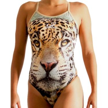 Imagem de Maiô Feminino Duramax Onça Pintada Hammerhead Natação Hidroginástica