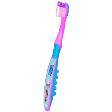Imagem de Escova de Dentes Escolar Peppa Pig Macia, Com Estojo Compacto, Dentalclean, Azul Ou Rosa