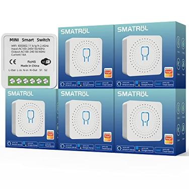 Imagem de Módulo Automação Inteligente, 5 PCS 16A Mini Interruptor inteligente wifi, Módulo de Interruptor Interno diy suporta 2 vias de controle, Compatvel com Alexa/Google Home.…