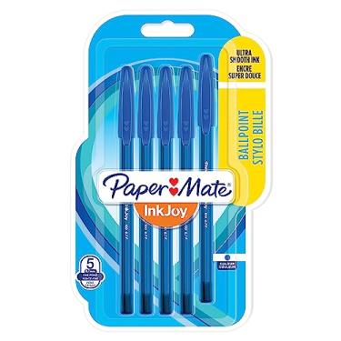 Imagem de Paper Mate Canetas esferográficas InkJoy 100ST | Ponta fina (0,7 mm) | Azul | 5 unidades