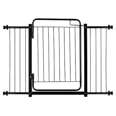 Imagem de Grade Proteção 124/129 cm Segurança Cachorros Pet Animais Crianças Bebes (Preta)