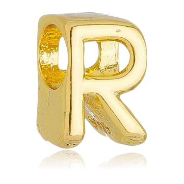 Imagem de Berloque Letra R Separador Pandora Banhado a Ouro 18k - Premium