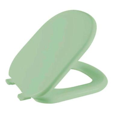 Imagem de Assento Sanitário Sabatini Verde Claro Tampa para Vaso Icasa Almofadado