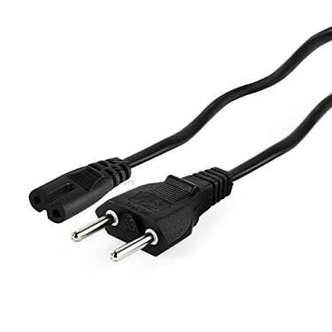 Imagem de Cabo de Força Energia Bipolar 80 cm Tipo 8 com 2 Pinos Padrão Antigo