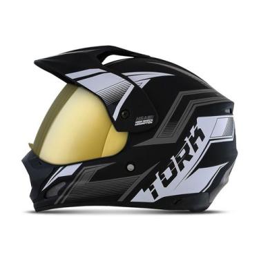 Imagem de Capacete Motocross Pro Tork Th-1 New Adventure Vision Vis. Dourada