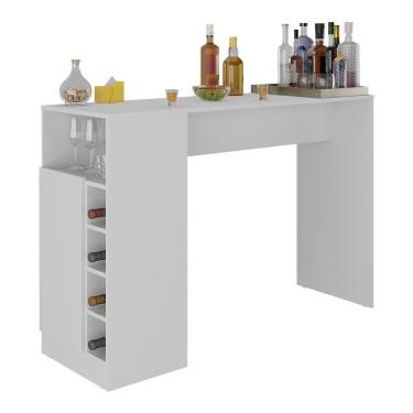 Imagem de Bar Bancada Com Adega E 1 Porta Multimóveis Mp1062 Branco Branco