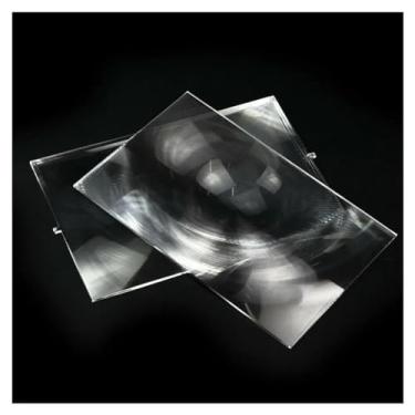 Imagem de Prismas e Caleidoscópios 2 peças Lente Fresnel Óptica Solar 140 x 90 mm Comprimento 185 mm 120 mm Lupa Plástico Ciência Sala de Aula Kits Ópticos