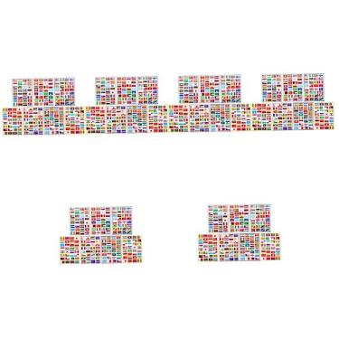 Imagem de TOYANDONA 42 Folhas Adesivo de bandeiras do mundo adesivos de bandeira do país pequenos mini bandeiras americanas rótulos garrafas de água adesivos de pvc decalques temporários impermeáveis