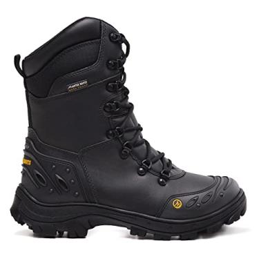 Imagem de Bota Masculina Motociclista Cano alto Em Couro Legitimo Semi Impermeável Conforto (Preto, BR, Adulto, Numérico, 42)