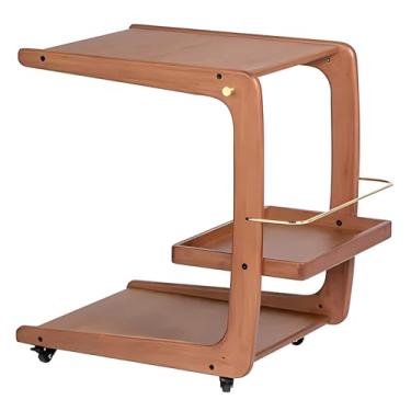 Imagem de Mesa Lateral Com Design Anti-queda, Mesa Final Pode Se Mover, Mesa Lateral Para Sala De Estar, Quarto, Sofá De Escritório, Economia De Espaço