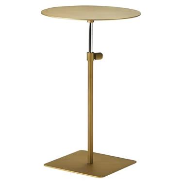 Imagem de Mesa Lateral Elevatória De Metal, Mesa Final Para Espaços Pequenos, Mesa Lateral Estreita Com Processo De Pintura Metálica Para Sala De Estar E Quarto (Color : Gold, Size : STYLE 1)