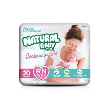 Imagem de Fralda Natural Baby Premium rn até 3,5kg c/20Un