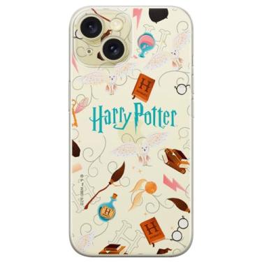 Imagem de ERT GROUP Capa de celular para iPhone 15 original e oficialmente licenciada com padrão Harry Potter 228 otimamente adaptada à forma do celular, parcialmente transparente