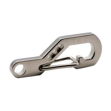 Imagem de TEC Accessories Clipe Python – Clipe pequeno para chaveiro de aço inoxidável – Durável, leve e ergonômico micro mosquetão para carregar todos os dias, acessório de chaveiro (pacote com 3)