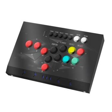 Imagem de DOYO Arcade Stick Joystick para uso doméstico, joystick de luta de arcade durável em ferro, compatível com PC/PS3/Switch/NEOGEO Mini/Android/Raspberry Pi (Preto)