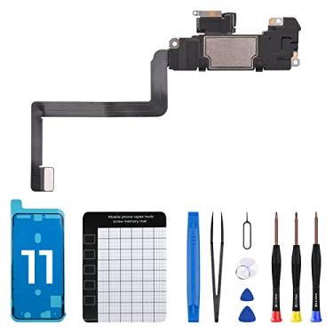Imagem de DGSCSMY Para iPhone 11 Fone de Ouvido Reparo de Substituição do Alto-falante Frontal 6,1 polegadas, Peça do Módulo de Orelha OEM com Sensor de Luz Ambiente Cabo Flexível Conector Sensor de Proximidade