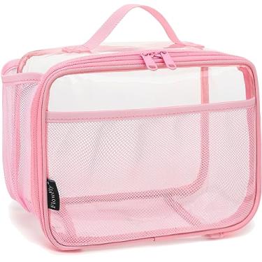 Imagem de FlowFly Lancheira infantil isolada bolsa macia mini cooler volta às aulas kit de sacola térmica para meninas, meninos, rosa claro