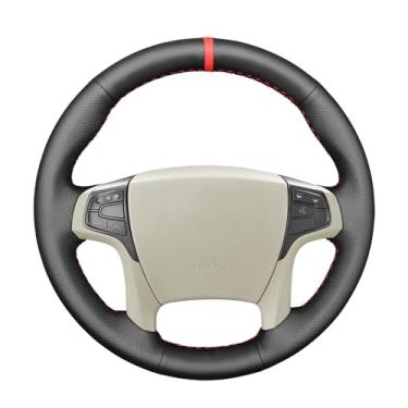 Imagem de MEWANT Capa de volante de carro para Toyota Sienna feita de couro de microfibra para volante de carro