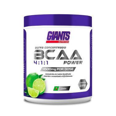 Imagem de Aminoacido BCAA Powder 4:1:1 4500Mg Limão 250G Giants Nutrition