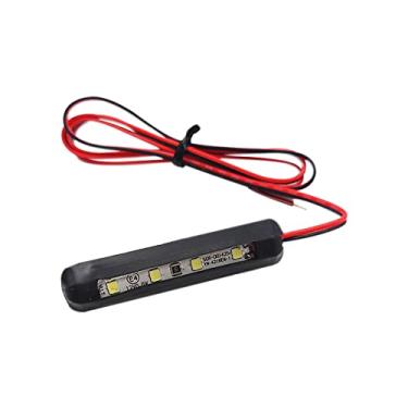 Imagem de Placa de licença traseira de LED à prova d'água com luzes de reserva para veículos de bicicleta carro motocicleta scooter (branco)