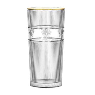 Imagem de L'hermitage, Jg de 6 copos altos Aeshna vidro gold rim 350ml (libélula)